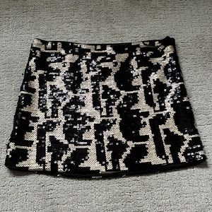 Black and Gold Sequin Skirt